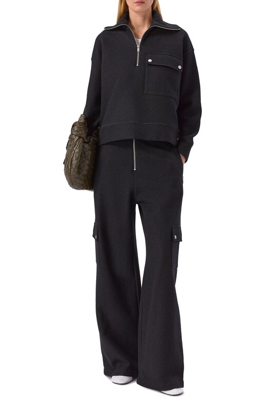 Шерстяные брюки-карго Jil Sander J40KA0283/J41423 Чёрный  J40KA0283/J41423 Фото 2