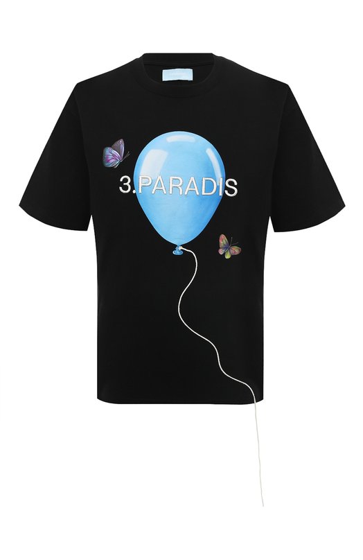 

Хлопковая футболка 3.Paradis, Чёрный