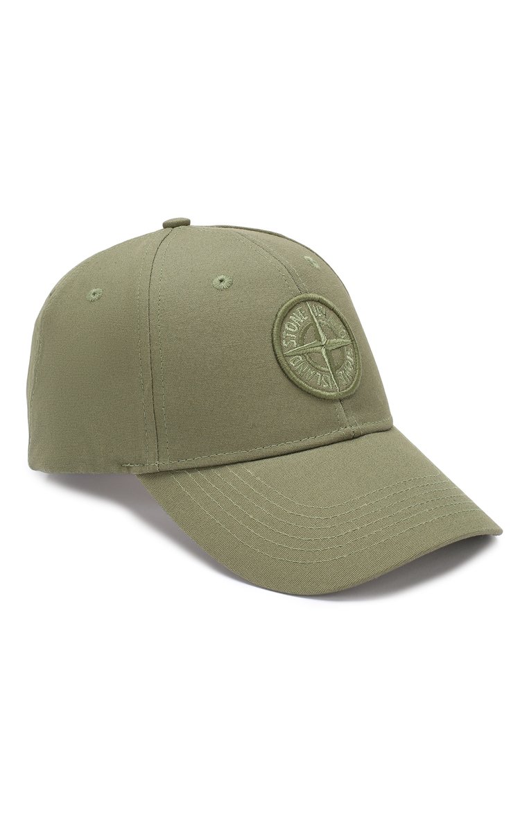 Мужская хлопковая бейсболка STONE ISLAND хаки цвета, арт. 721599168 | Фото 1 (Материал: Хлопок, Текстиль; Нос: Не проставлено)
