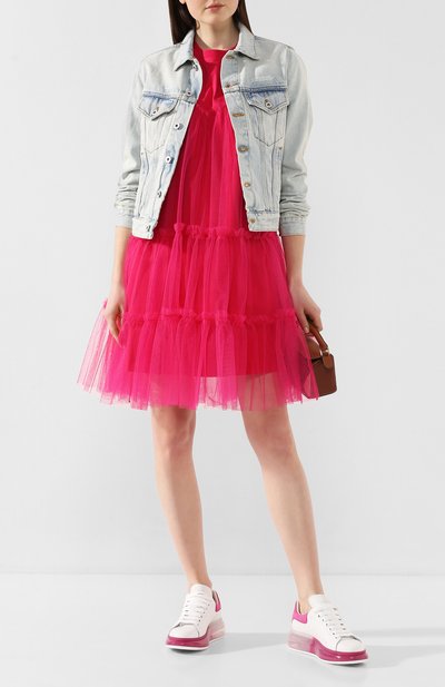 Кожаные кеды ALEXANDER MCQUEEN, арт. 611698/WHX9V, фото 2