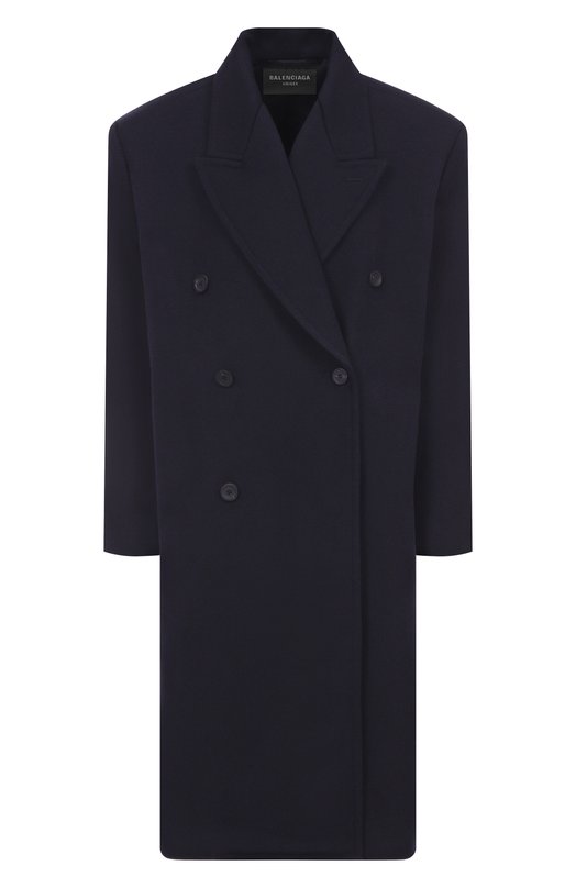 Шерстяное пальто Balenciaga 838930/TSU08 Синий 838930/TSU08