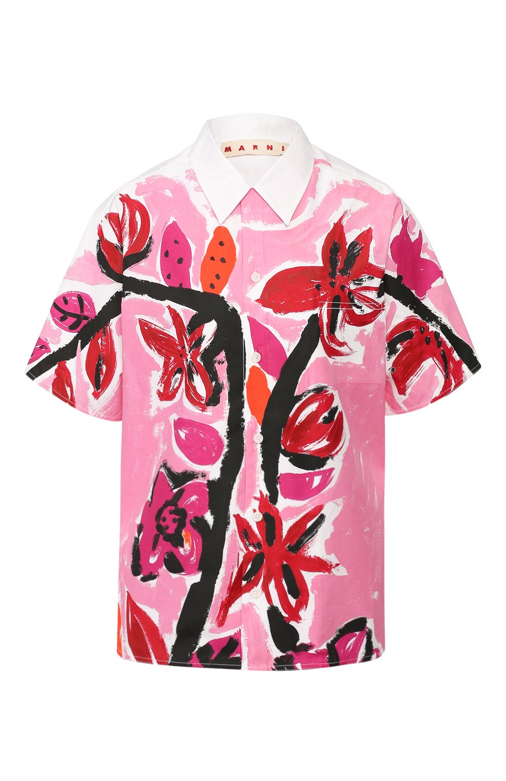 Хлопковая рубашка MARNI розового цвета по цене 59950 руб., арт. CAMAW49P13/SCQ72, фото 1 Хлопковая рубашка MARNI, арт. CAMAW49P13/SCQ72, фото 1