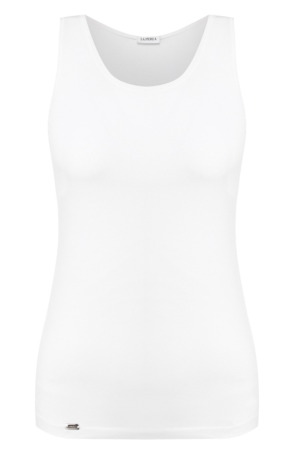 Майка из смеси хлопка и вискозы LA PERLA белого цвета по цене 8865 руб., арт. 0020325, фото 1 Майка из смеси хлопка и вискозы LA PERLA, арт. 0020325, фото 1