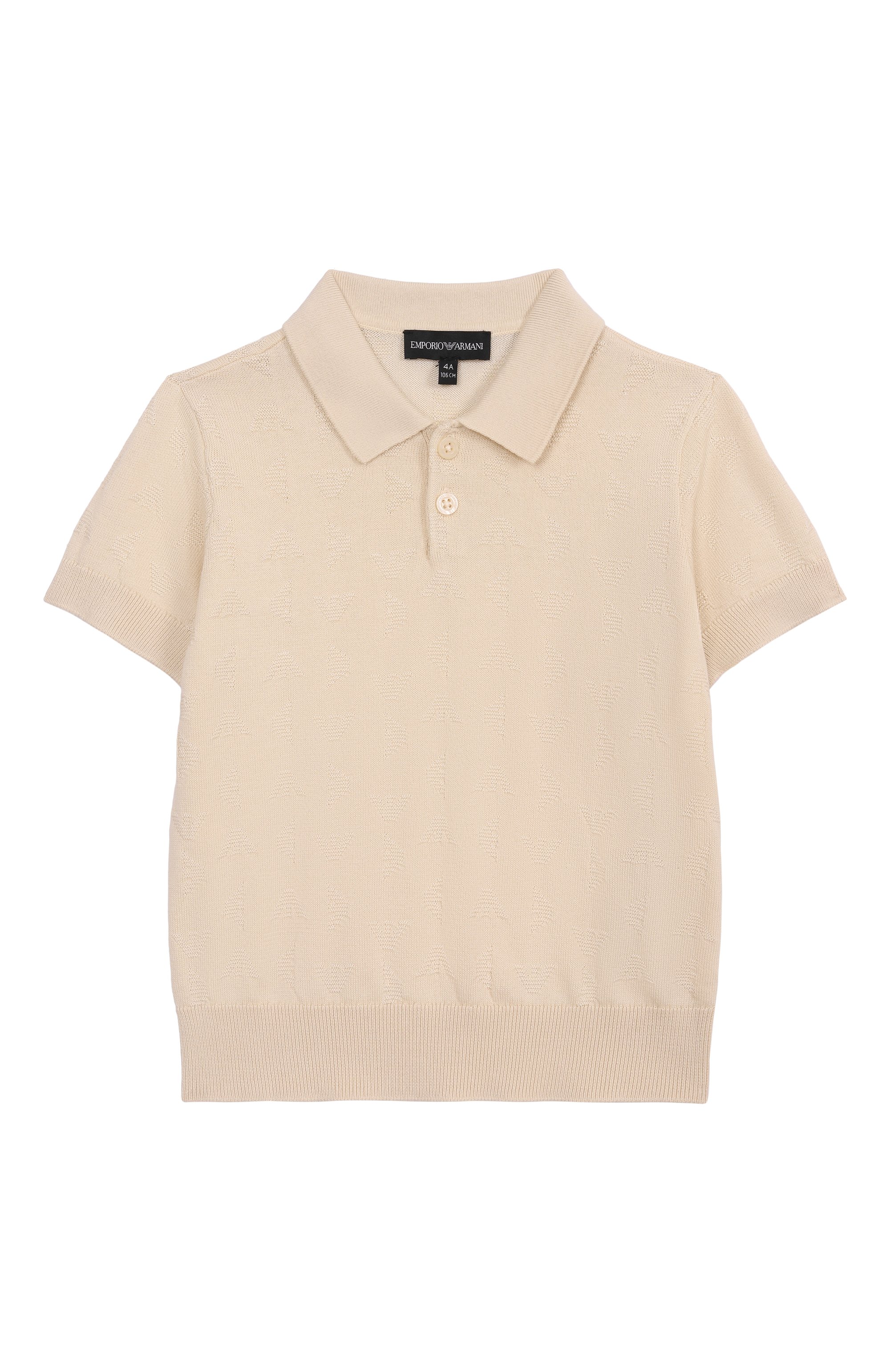 Поло из хлопка и вискозы EMPORIO ARMANI, арт. EB000287/AF13935, фото 1