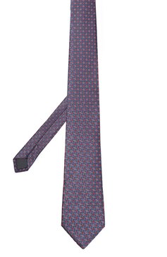 Мужской шелковый галстук GIORGIO ARMANI темно-синего цвета, арт. 360054/4R923 | Фото 3 (Нос: Не проставлено; Материал: Текстиль, Шелк; Принт: С принтом)