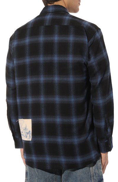Хлопковая рубашка DOMREBEL, арт. MGALLERY/L0NGSLEEVE FLANNEL SHIRT, фото 4