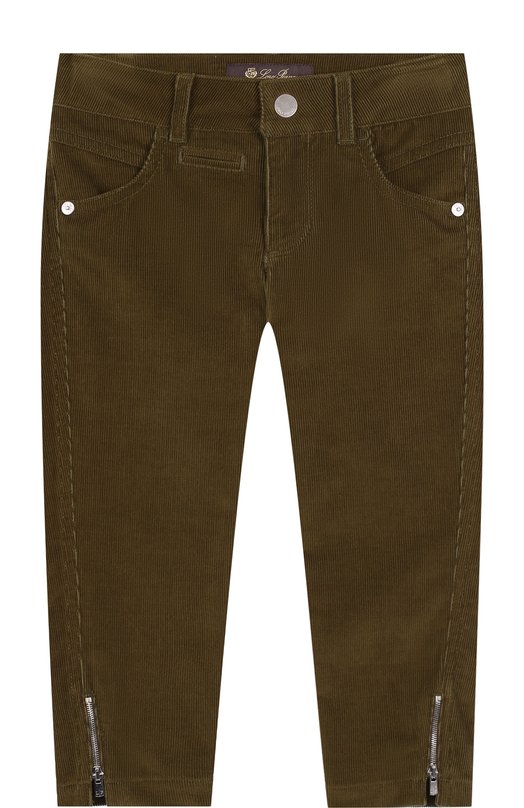 

Вельветовые брюки с молниями Loro Piana, Хаки