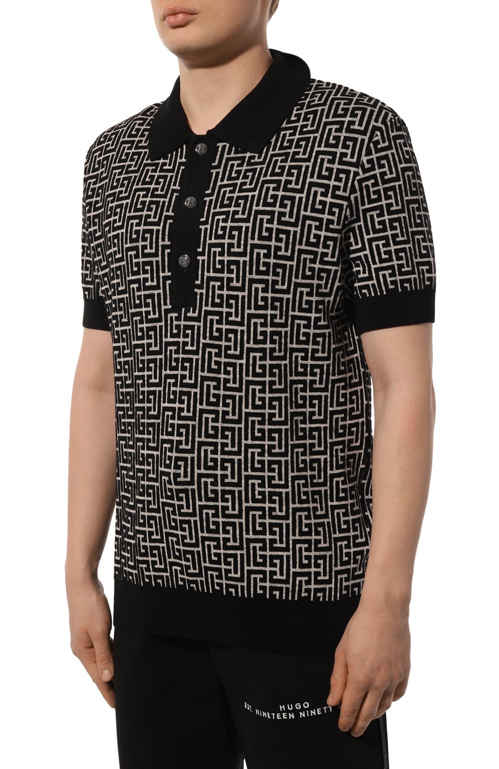 Поло из шерсти и льна BALMAIN, арт. CH1GB020/KB03, фото 3