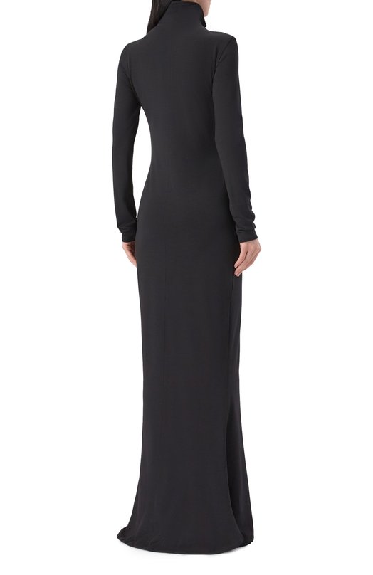 Платье из вискозы и шерсти Mugler 26P1R018156029 Чёрный  26P1R018156029 Фото 3