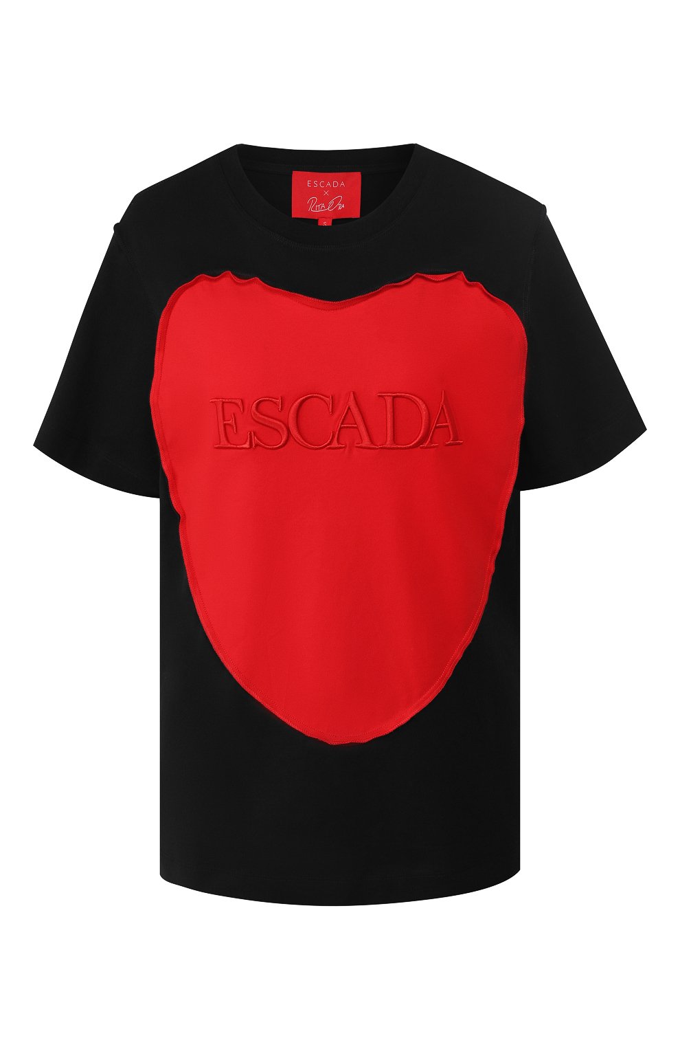 Хлопковая футболка ESCADA SPORT черного цвета по цене 16950 руб., арт. 5032171, фото 1 Хлопковая футболка ESCADA SPORT, арт. 5032171, фото 1