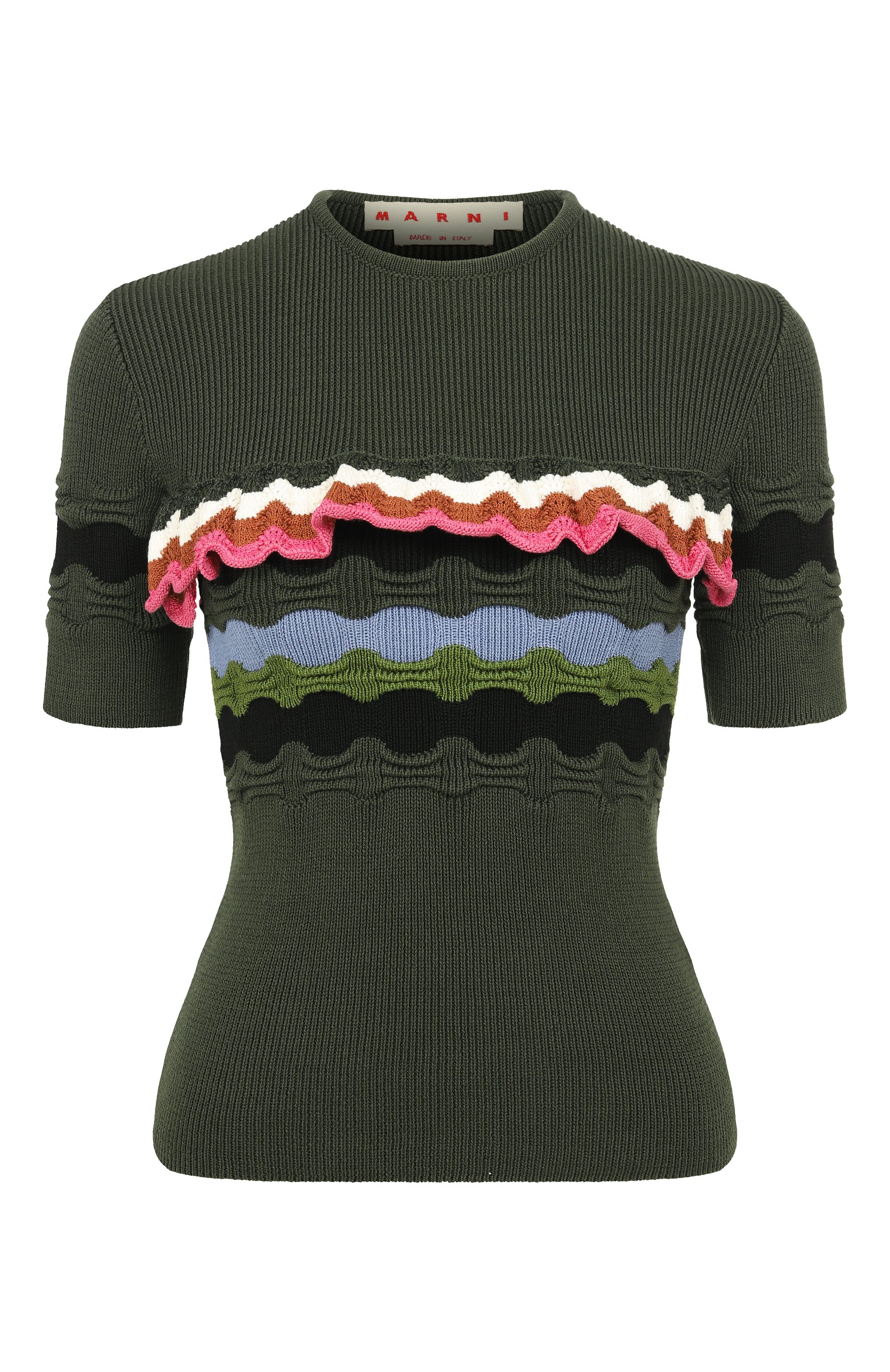 Хлопковый пуловер MARNI, арт. GCMD0640Q0/UFCC21, фото 1