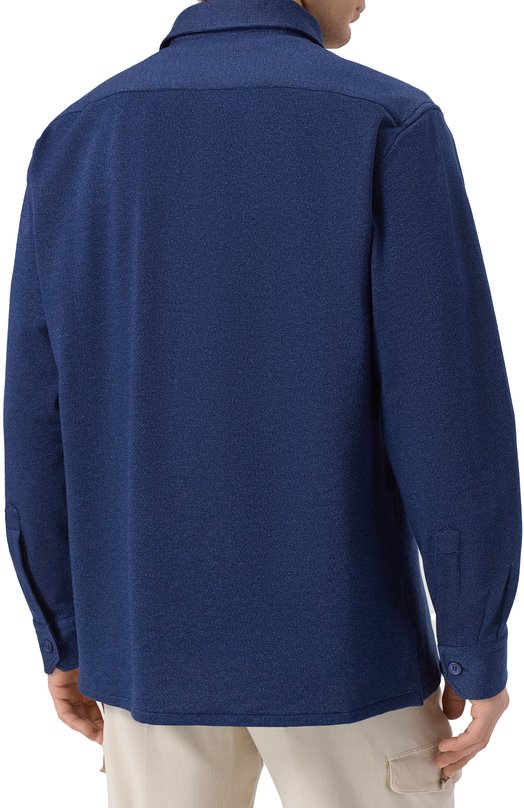 Хлопковая рубашка Stefano Ricci CJ008184/TE3101 Синий  CJ008184/TE3101 Фото 4