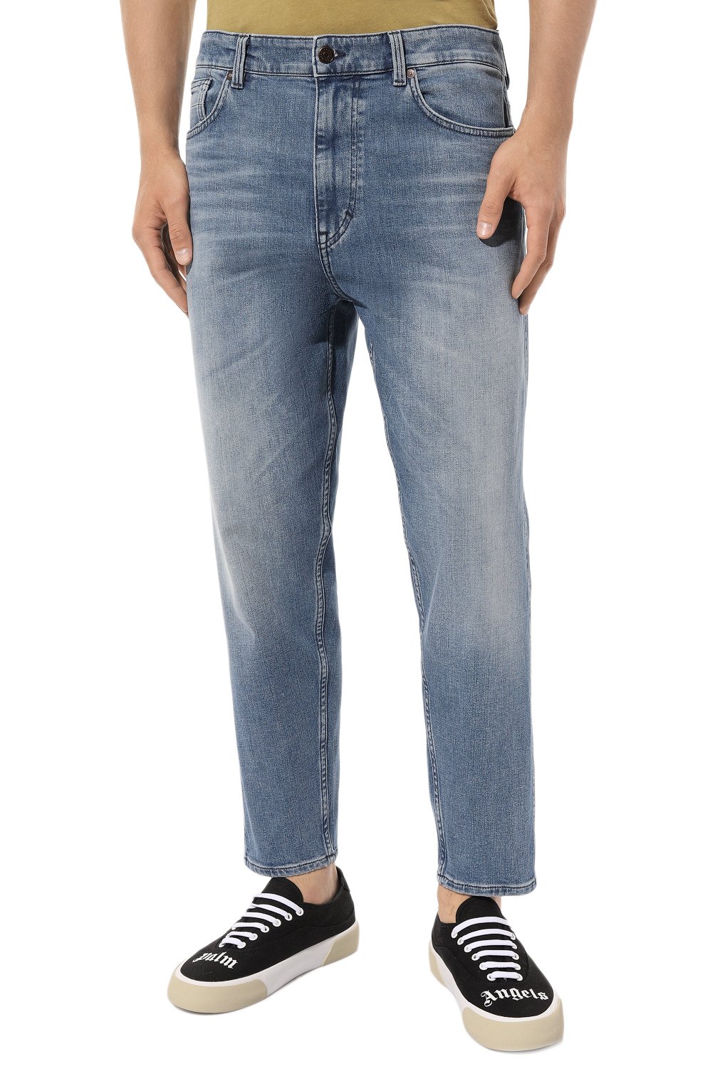 Джинсы BOSS ORANGE голубого цвета по цене 15000 руб., арт. 50496007, фото 3 Джинсы BOSS ORANGE, арт. 50496007, фото 3