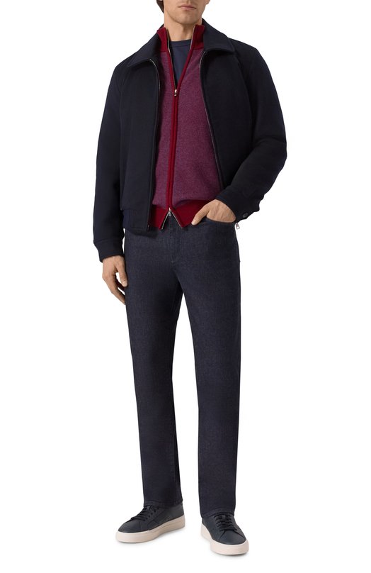 Кардиган из шерсти и кашемира Andrea Campagna M5625-9416 Бордовый  M5625-9416 Фото 2