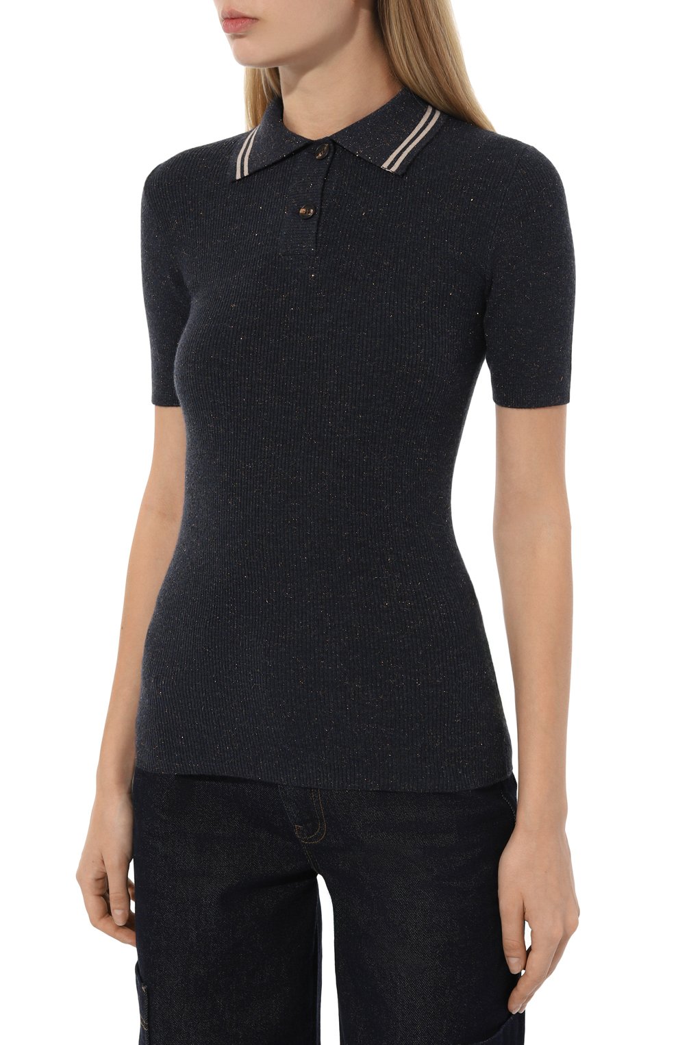 Поло из кашемира и вискозы BRUNELLO CUCINELLI, арт. M9A84B1257, фото 3