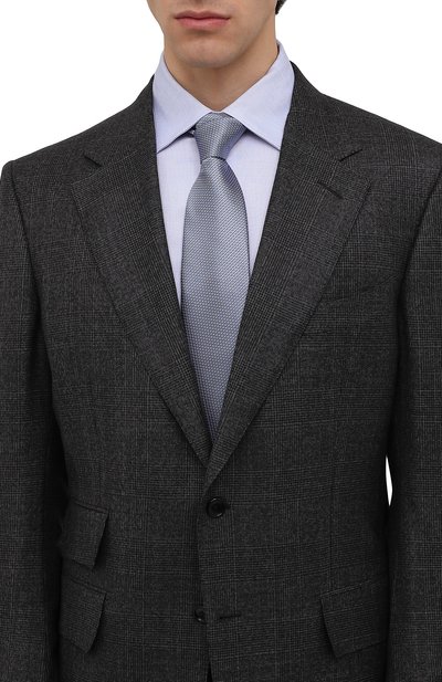 Шелковый галстук ZEGNA голубого цвета по цене 28500 руб., арт. Z3D40T/100, фото 2 Шелковый галстук ZEGNA, арт. Z3D40T/100, фото 2