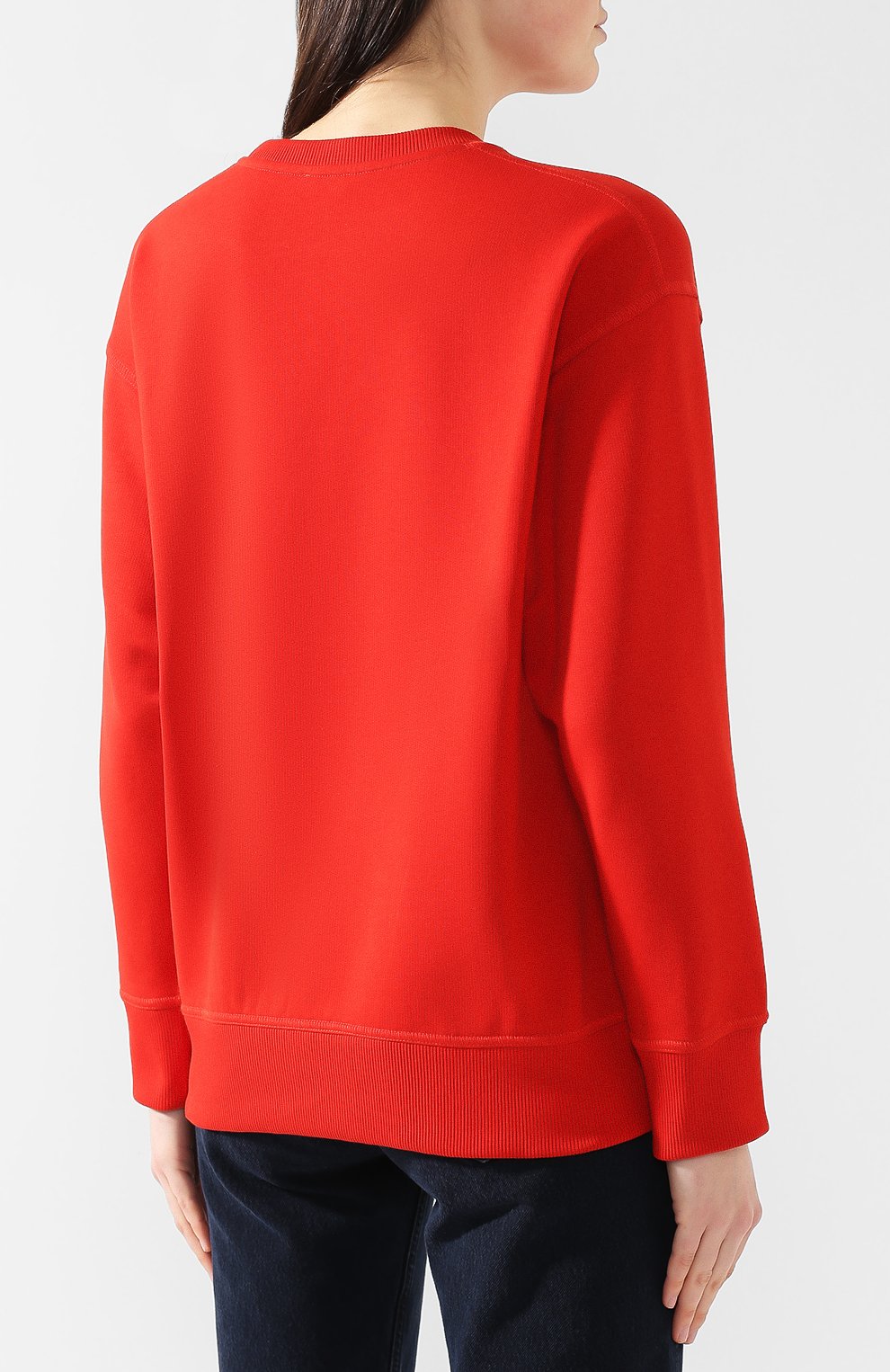 Хлопковый пуловер KENZO красного цвета по цене 24250 руб., арт. 2SW7874XE, фото 4 Хлопковый пуловер KENZO, арт. 2SW7874XE, фото 4
