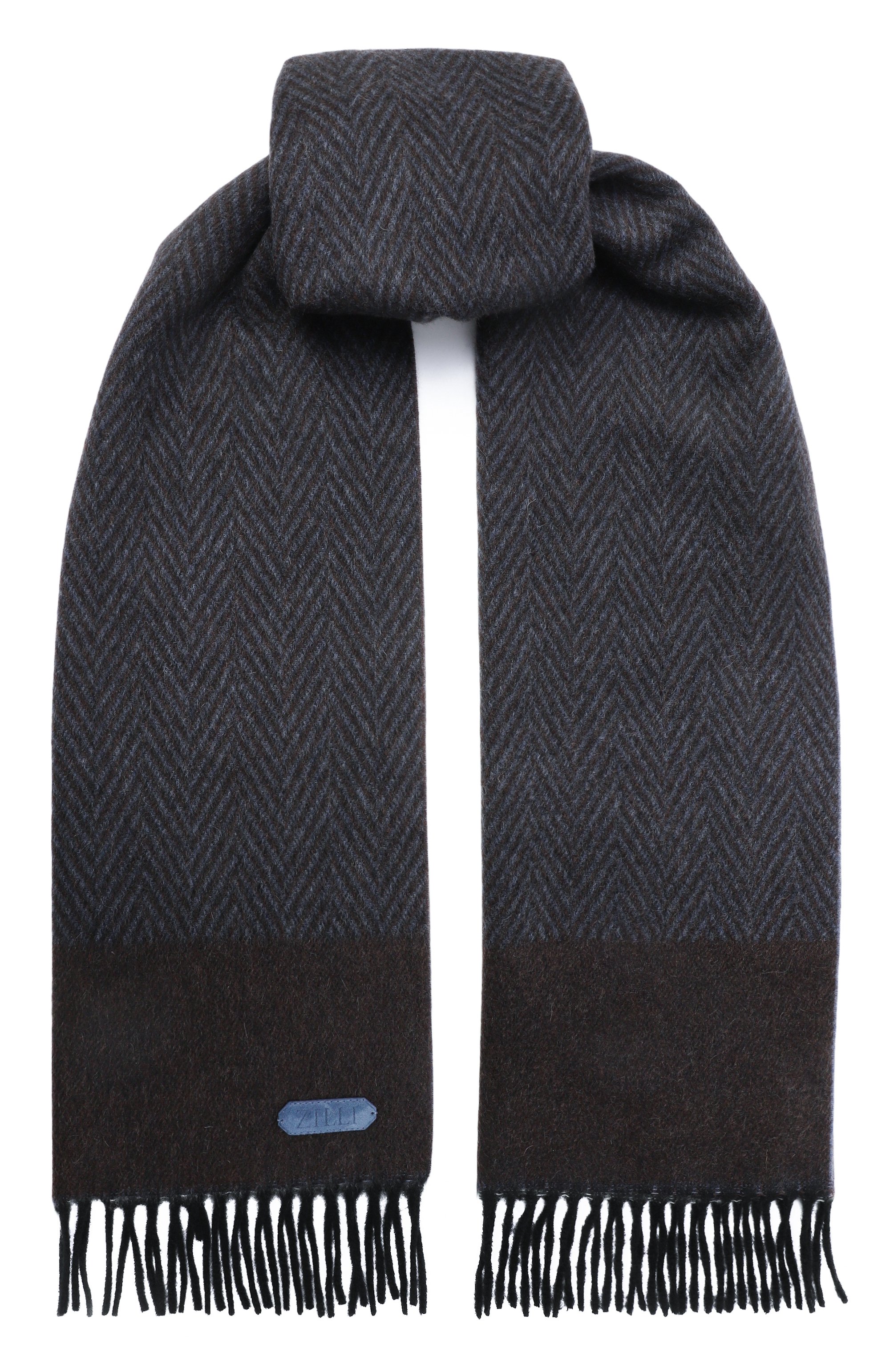 Кашемировый шарф ZILLI темно-синего цвета по цене 85800 руб., арт. SSAN00M0320VZI0C0, фото 1 Кашемировый шарф ZILLI, арт. SSAN00M0320VZI0C0, фото 1