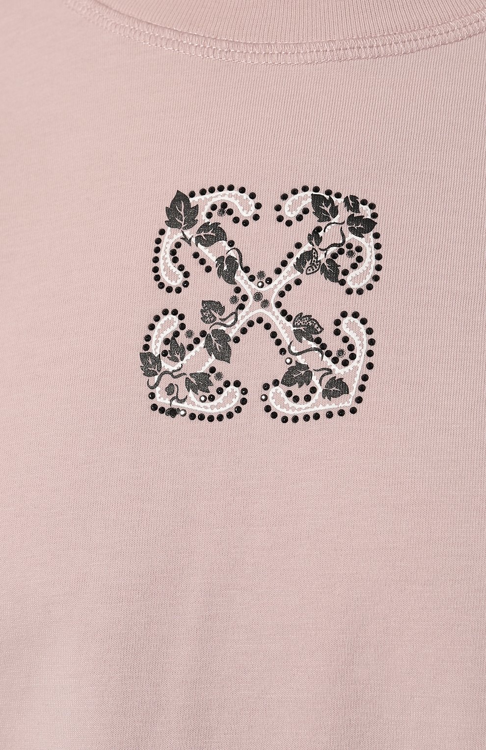 Хлопковая футболка OFF-WHITE розового цвета по цене 33850 руб., арт. 0WAA090S24JER005, фото 5 Хлопковая футболка OFF-WHITE, арт. 0WAA090S24JER005, фото 5