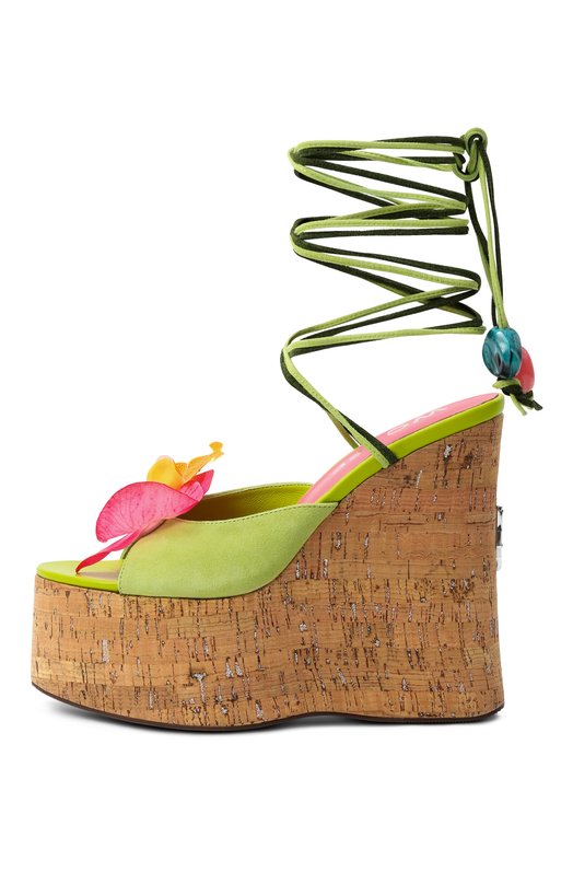 Кожаные босоножки Sunflower Naked Wolfe SUNFL0WER/KID SUEDE Зелёный  SUNFL0WER/KID SUEDE Фото 4