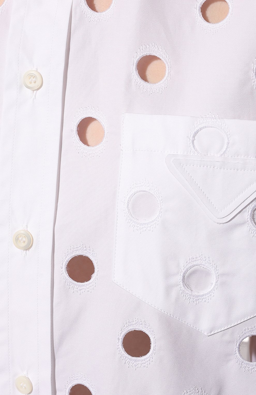 Хлопковая рубашка PRADA, арт. P429F-1Y8Q-F0009-211, фото 5