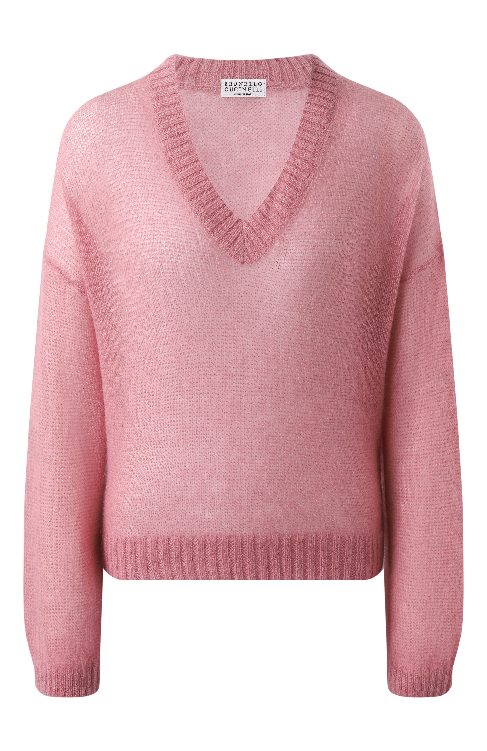 Пуловер BRUNELLO CUCINELLI розового цвета по цене 120000 руб., арт. M2I776822, фото 1 Пуловер BRUNELLO CUCINELLI, арт. M2I776822, фото 1