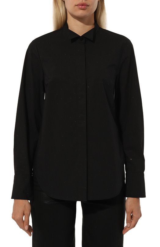 Хлопковая блузка Dorothee Schumacher 748436 Чёрный  748436 Фото 3