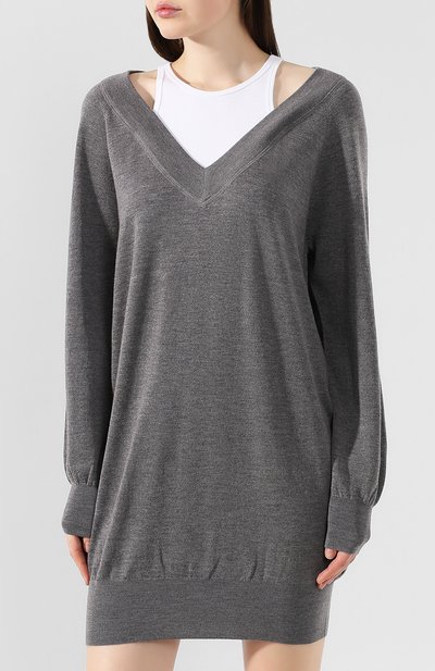 Шерстяное платье ALEXANDERWANG.T серого цвета по цене 41650 руб., арт. 4KC2196016, фото 3 Шерстяное платье ALEXANDERWANG.T, арт. 4KC2196016, фото 3