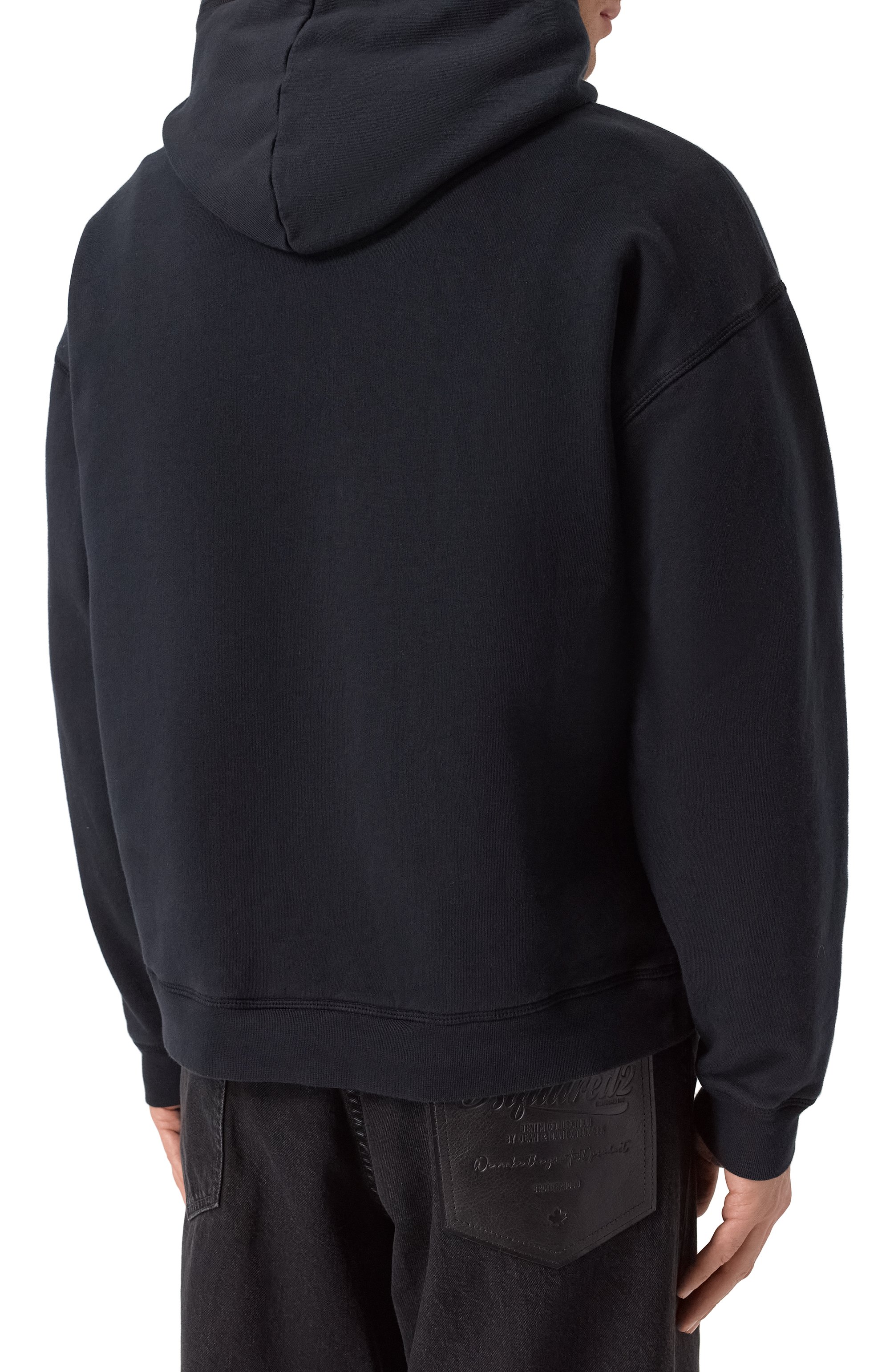 Хлопковое худи DSQUARED2 темно-синего цвета по цене 64000 руб., арт. S71GU0739/S25030, фото 4 Хлопковое худи DSQUARED2, арт. S71GU0739/S25030, фото 4