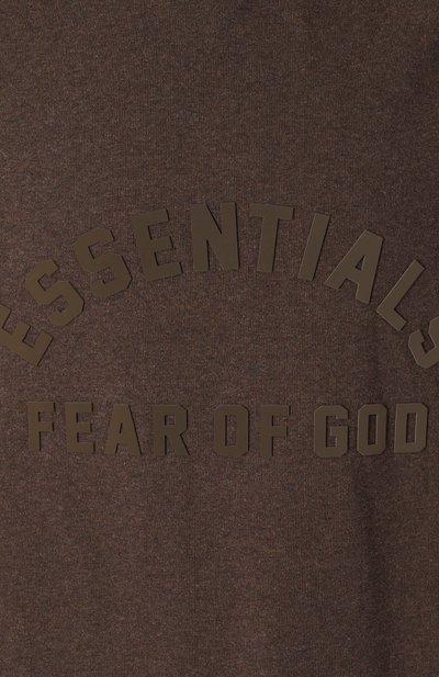 Хлопковая футболка FEAR OF GOD темно-коричневого цвета по цене 13950 руб., арт. 125SU242002F-M-353, фото 5 Хлопковая футболка FEAR OF GOD, арт. 125SU242002F-M-353, фото 5