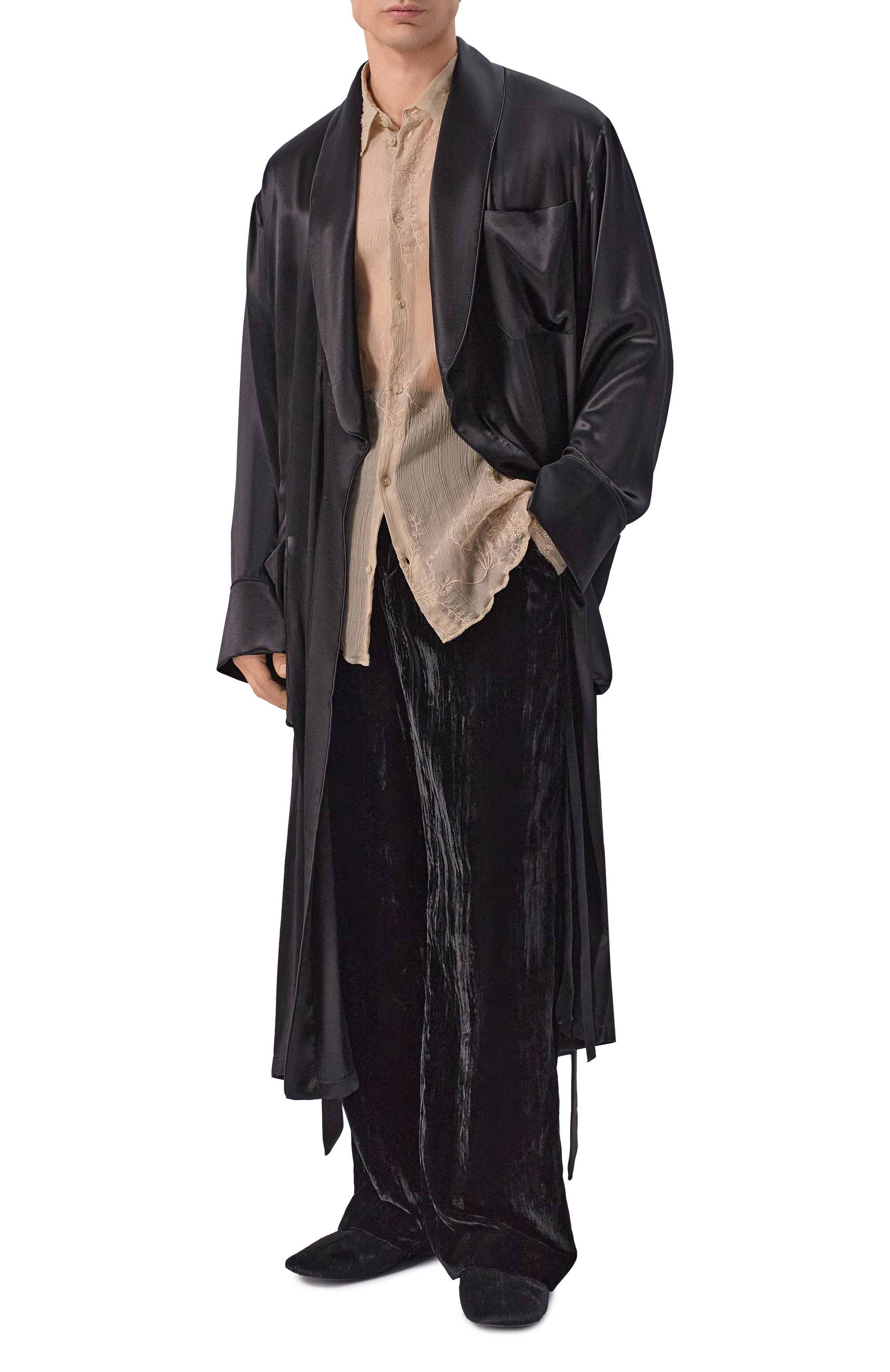 Рубашка из шелка и хлопка ANN DEMEULEMEESTER, арт. B0013974/FA735, фото 2
