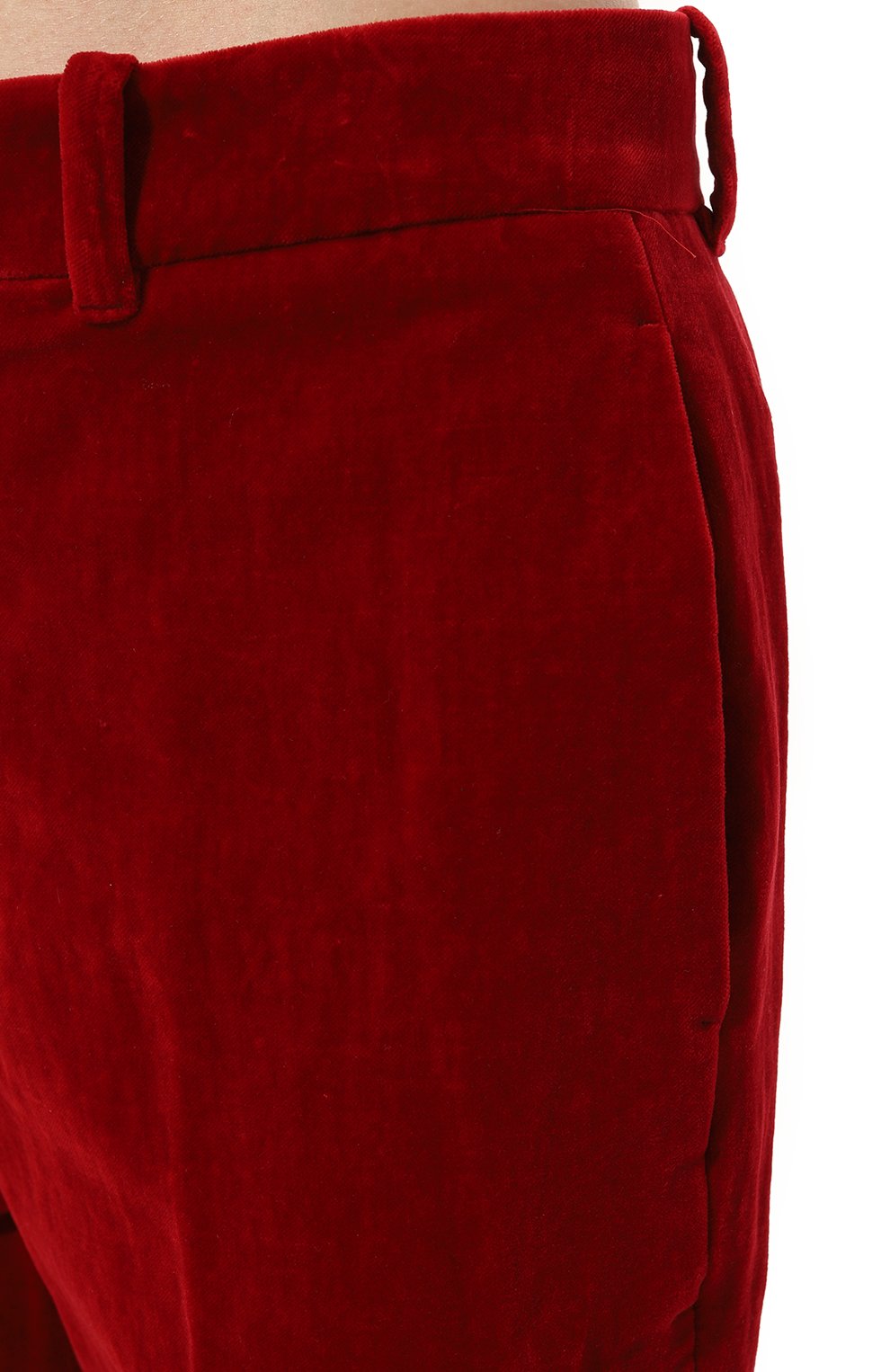 Бархатные брюки GUCCI красного цвета по цене 128160 руб., арт. 616539 Z328H, фото 5 Бархатные брюки GUCCI, арт. 616539 Z328H, фото 5