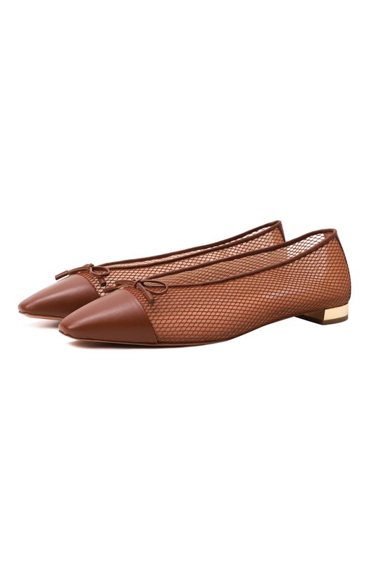 Балетки Gioia Aquazzura GIHFLAA0/MHN Коричневый GIHFLAA0/MHN