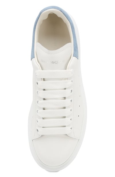 Кожаные кеды oversized ALEXANDER MCQUEEN синего цвета по цене 65850 руб., арт. 553770/WHGP0, фото 5 Кожаные кеды oversized ALEXANDER MCQUEEN, арт. 553770/WHGP0, фото 5