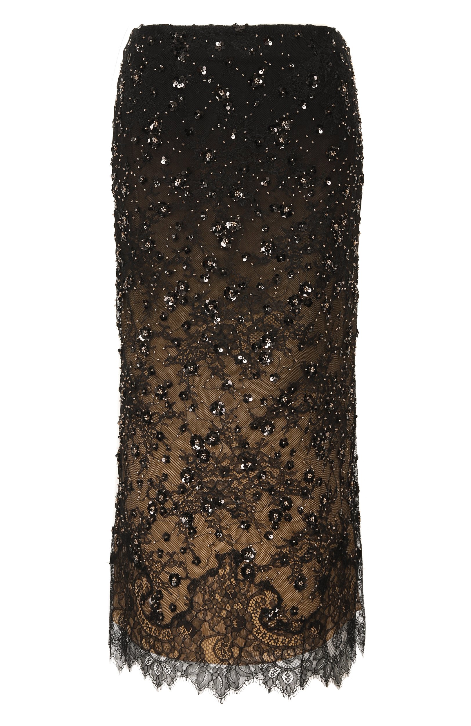 Юбка с отделкой пайетками ELIE SAAB черного цвета по цене 322000 руб., арт. SK366NP26/LAE04, фото 1 Юбка с отделкой пайетками ELIE SAAB, арт. SK366NP26/LAE04, фото 1