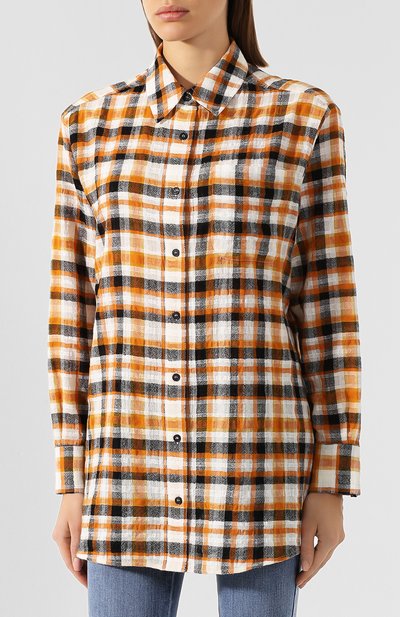 Рубашка из смеси хлопка и шерсти MCQ SWALLOW, арт. 578253/R0C02, фото 3