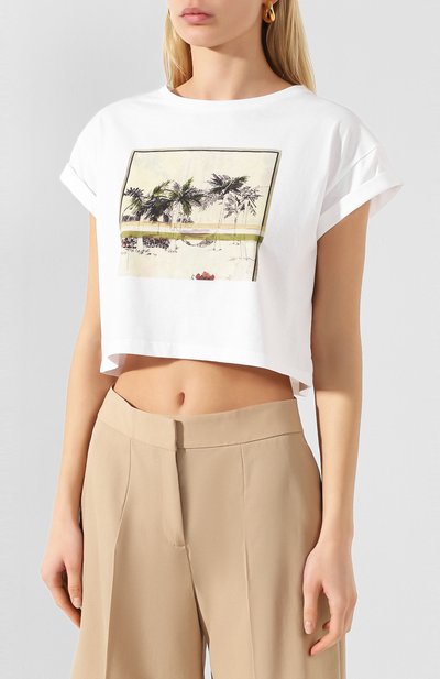 Хлопковая футболка ERIKA CAVALLINI, арт. PE/P/P0SW39, фото 3