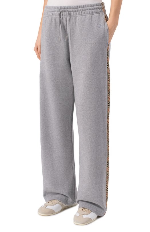 Хлопковые брюки Burberry 8118974 Серый  8118974 Фото 3