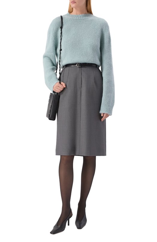 Шерстяной свитер Jil Sander J40GP0020/J14523 Голубой  J40GP0020/J14523 Фото 2