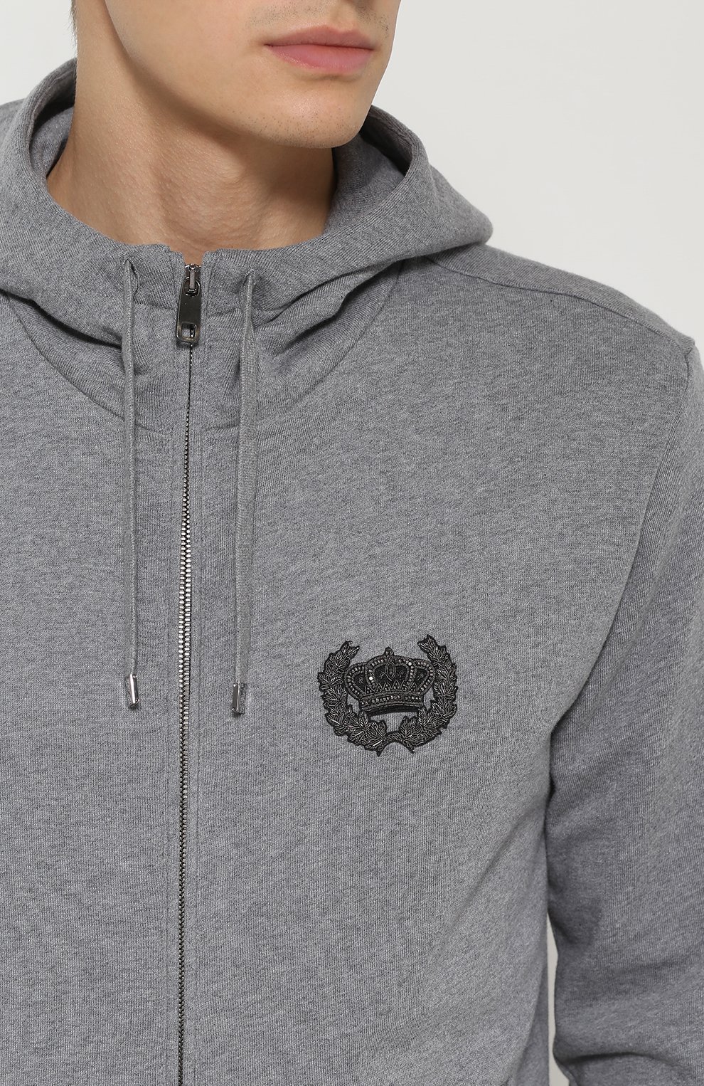 Хлопковая толстовка на молнии с капюшоном DOLCE & GABBANA, арт. 0101/G9GU9Z/G7IHM, фото 5