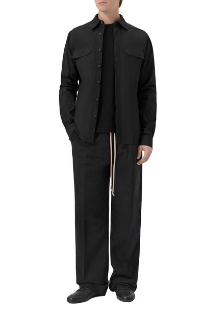 Брюки из хлопка и шерсти RICK OWENS, арт. RU02F4378/FLM, фото 2