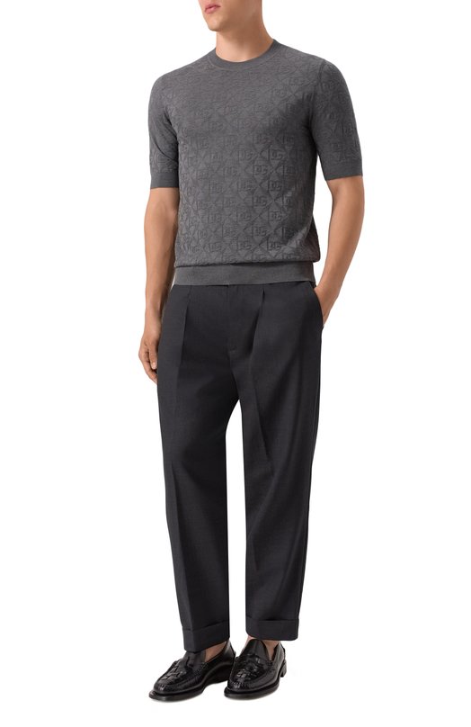 Шелковый джемпер Dolce & Gabbana GXX03T/JBSM4 Серый  GXX03T/JBSM4 Фото 2