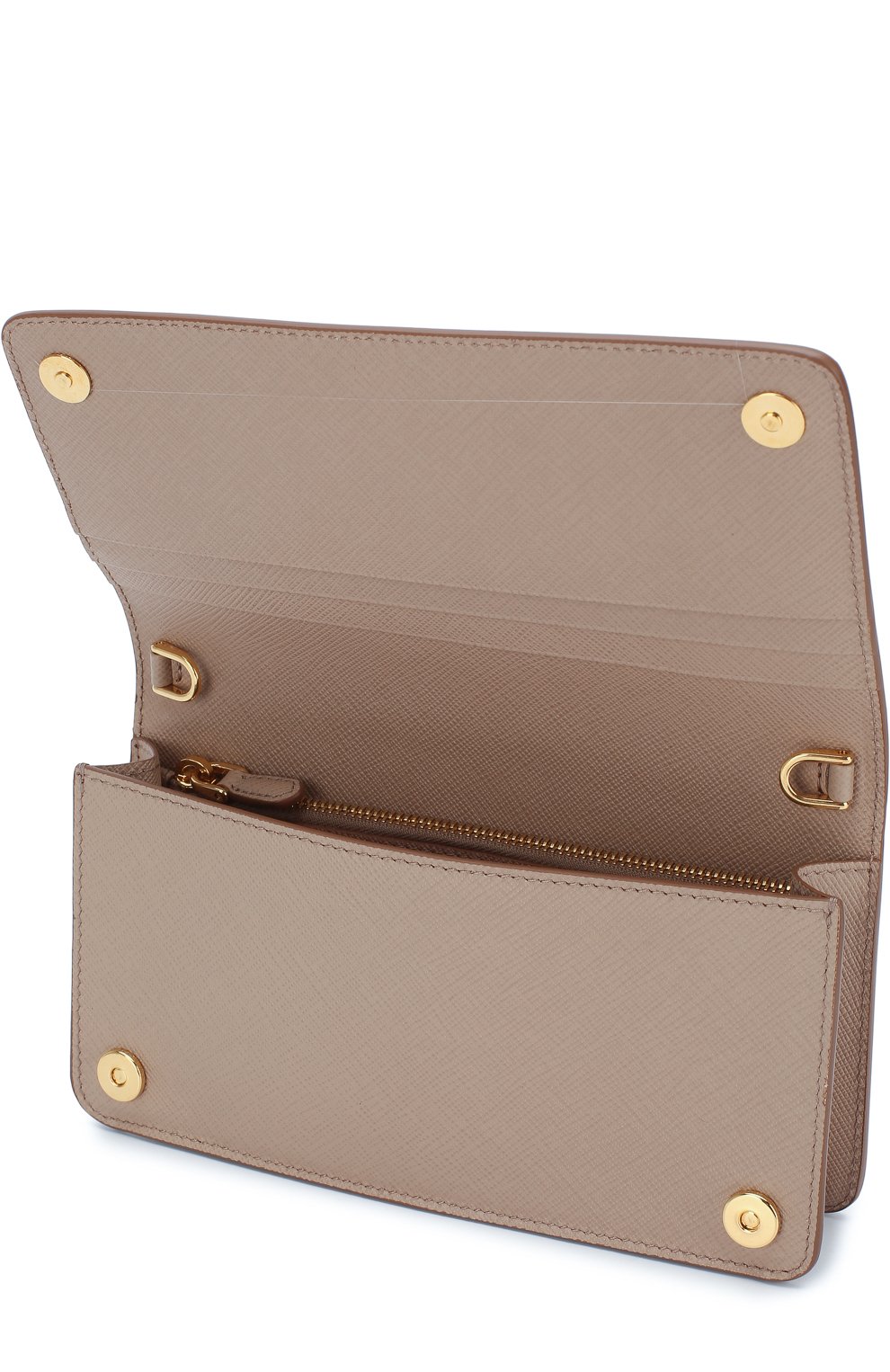 Кожаный кошелек на цепочке с логотипом бренда PRADA, арт. 1ZH029-QWA-F0770, фото 4