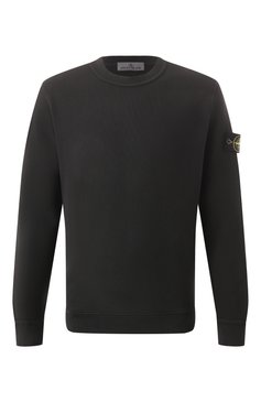 Мужской хлопковый свитшот STONE ISLAND черного цвета, арт. 811561241 | Фото 1 (Длина (для топов): Стандартные; Материал сплава: Проставлено; Рукава: Длинные; Драгоценные камни: Проставлено; Мужское Кросс-КТ: свитшот-одежда; Принт: Без принта; Стили: Спорт-шик; Материал внешний: Хлопок)