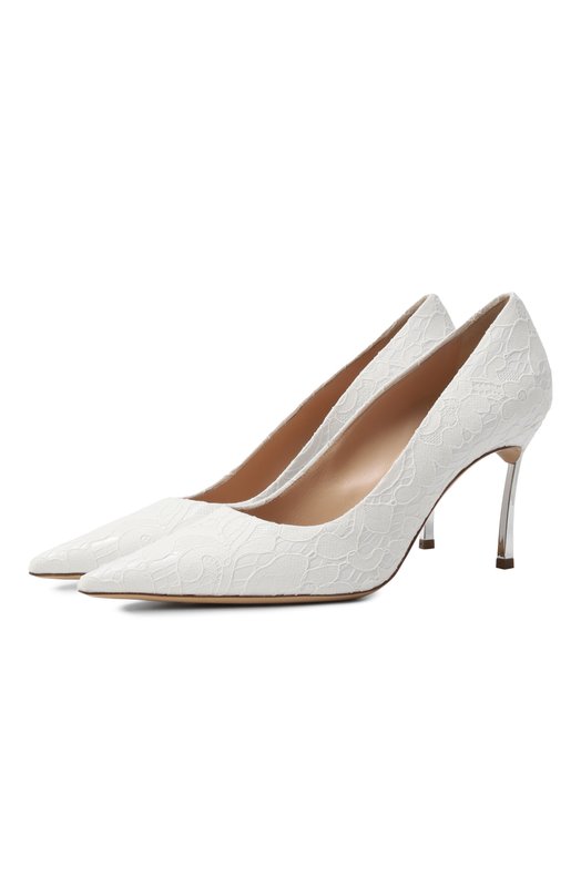 Комбинированные туфли Liberty Blade Casadei 1F940X080MC2837 Белый 1F940X080MC2837