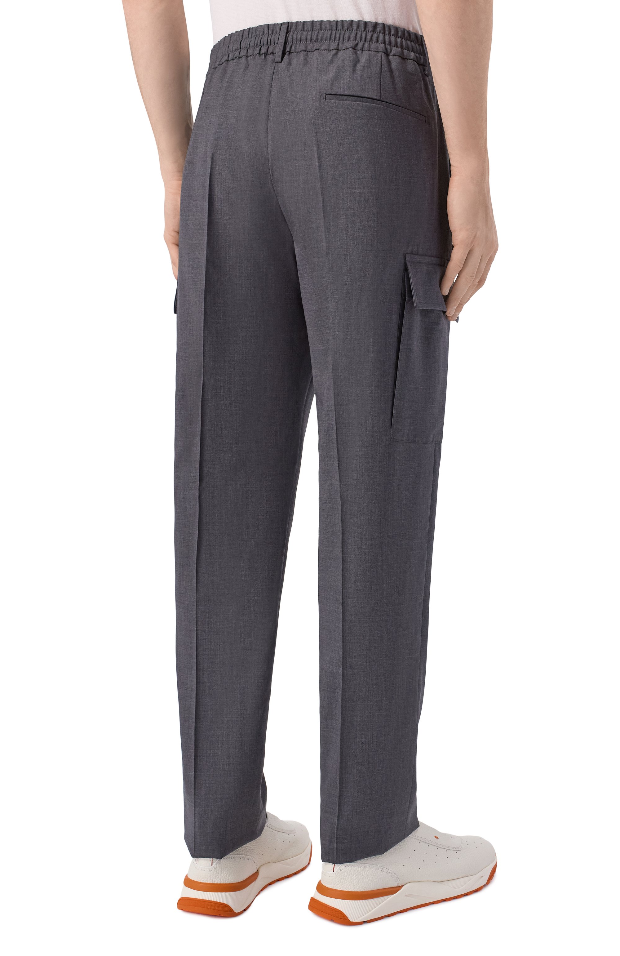 Шерстяные брюки-карго ANDREA CAMPAGNA, арт. SPIAGGIA 1P CARG0/RD1750, фото 4