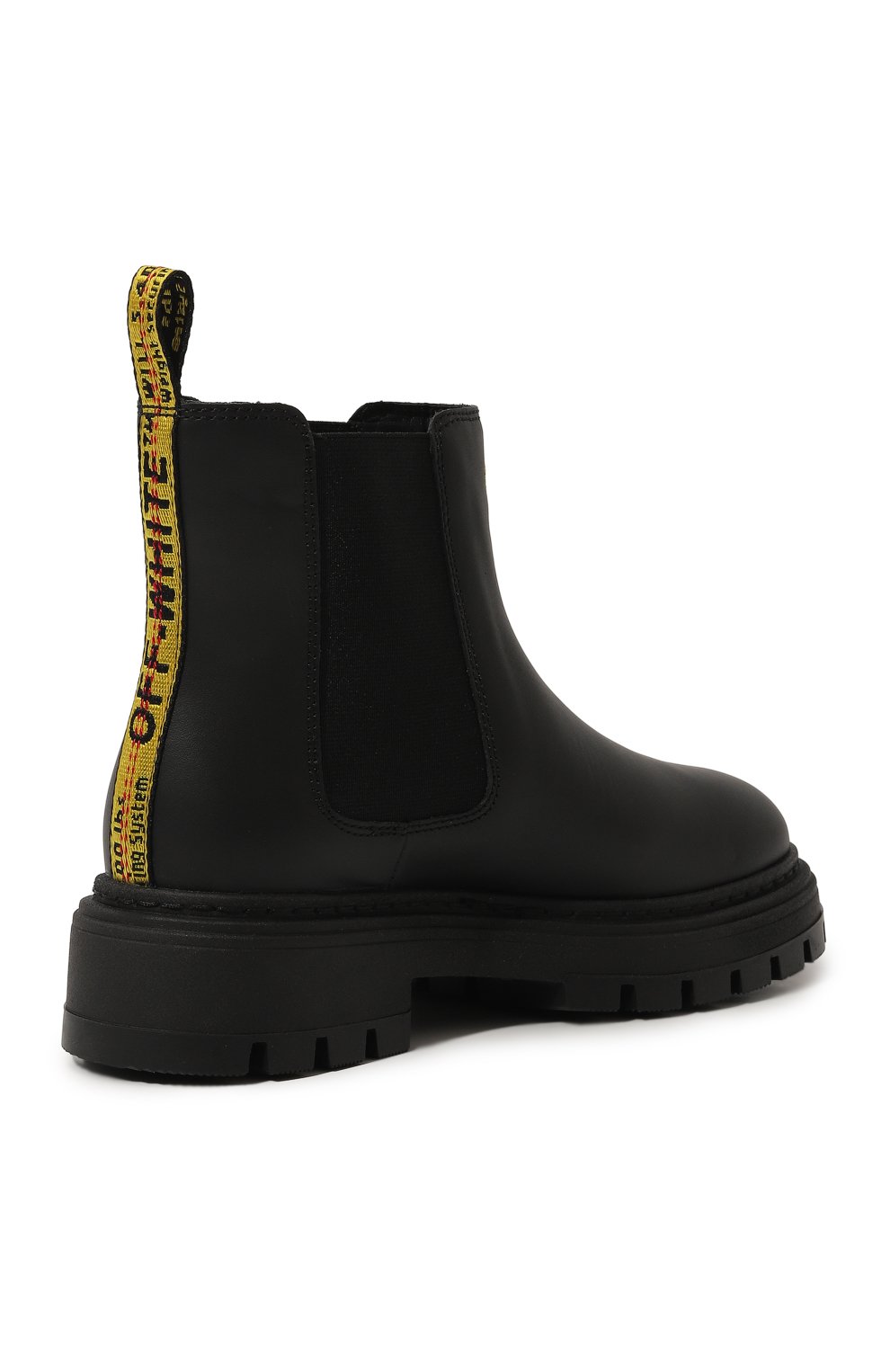 Кожаные челси OFF-WHITE черного цвета по цене 37600 руб., арт. 0GID001F23LEA001, фото 3 Кожаные челси OFF-WHITE, арт. 0GID001F23LEA001, фото 3