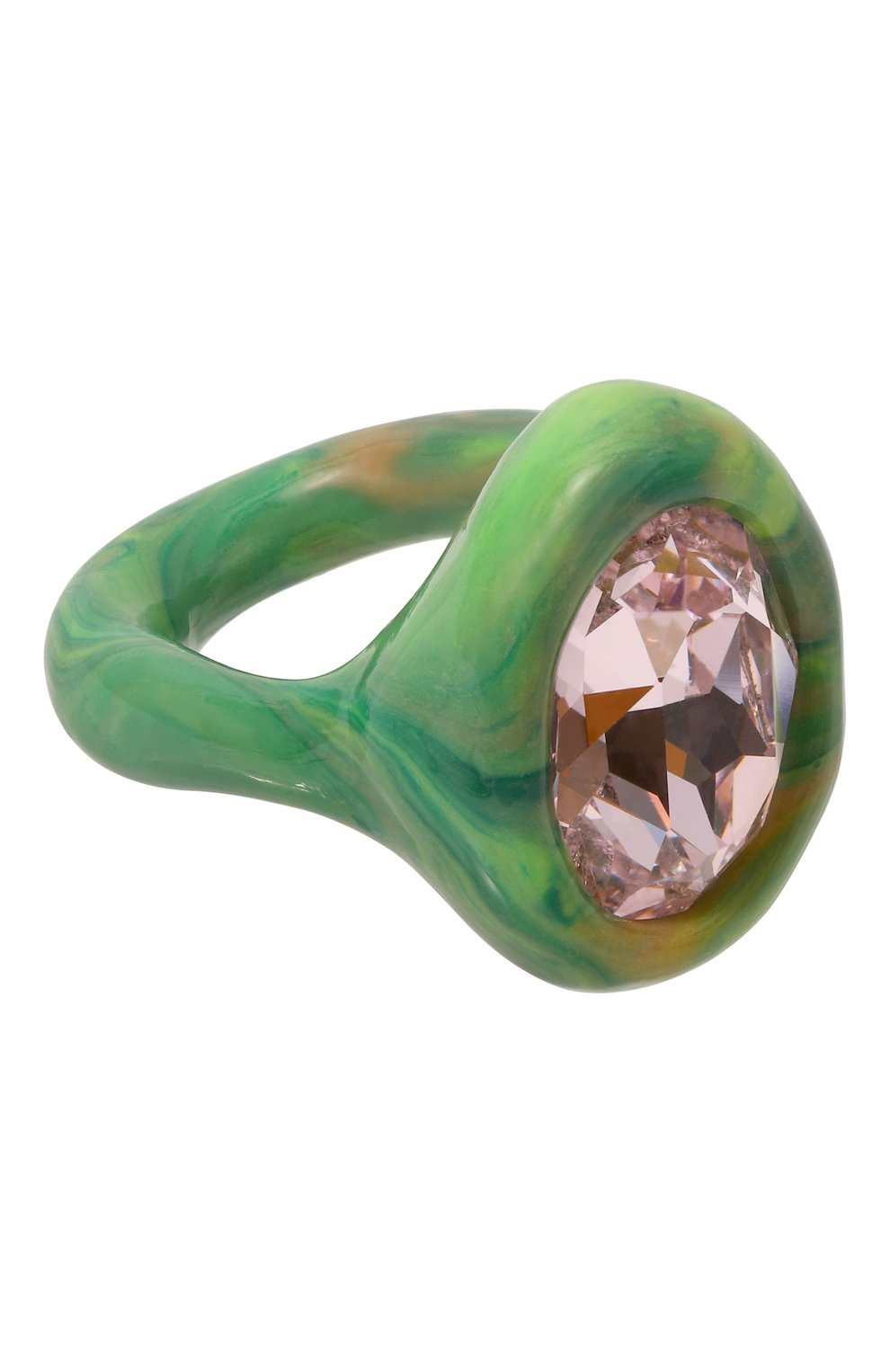 Кольцо LILI ARCHIVE зеленого цвета по цене 18700 руб., арт. RMBOM5, фото 1 Кольцо LILI ARCHIVE, арт. RMBOM5, фото 1