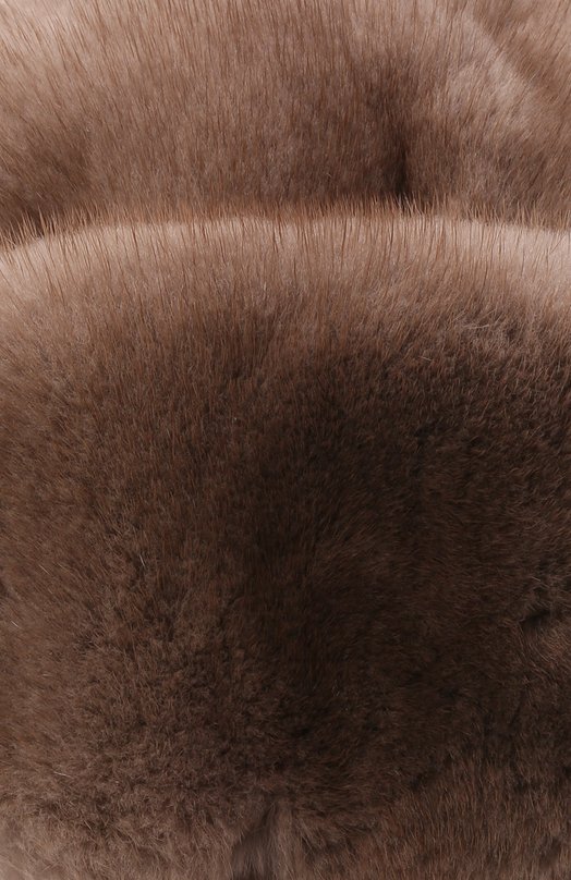 Меховая шапка-ушанка из норки VICTORIA KUSENKOVA 321900033241 Коричневый  321900033241 Фото 3