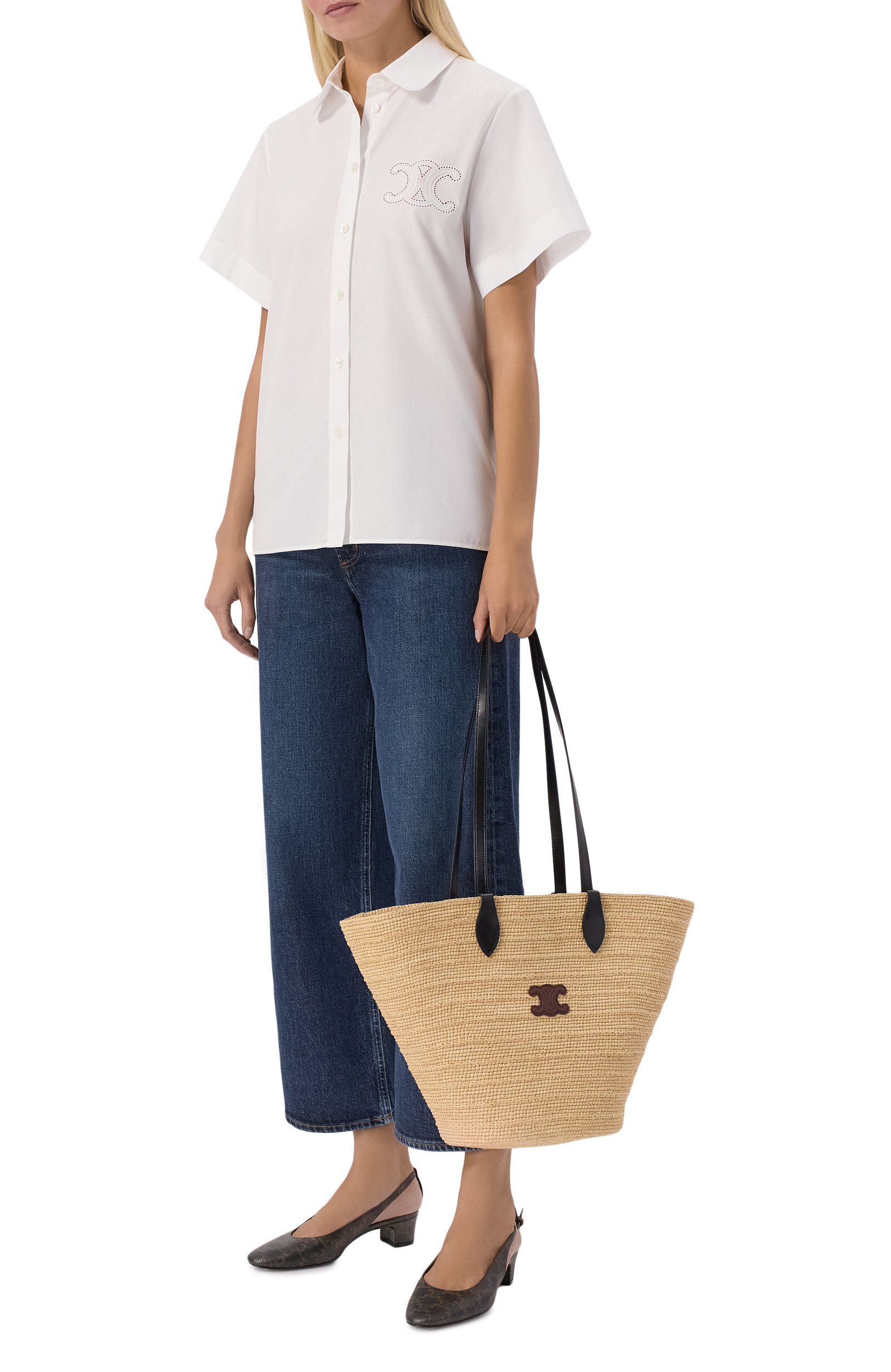 Сумка classic panier supple medium CELINE бежевого цвета по цене 267000 руб., арт. L1060/3N58, фото 3 Сумка classic panier supple medium CELINE, арт. L1060/3N58, фото 3